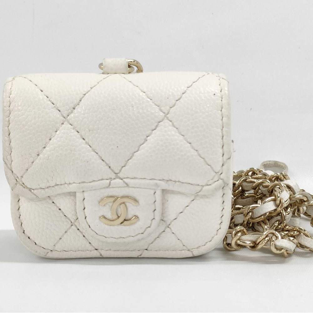Chanel Caviar Earbud Holder
